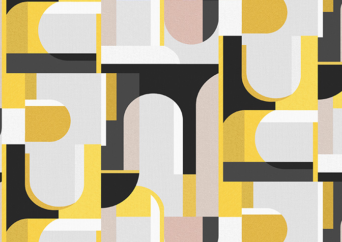 Archways, Yellow - Roller Blind - Image 6
